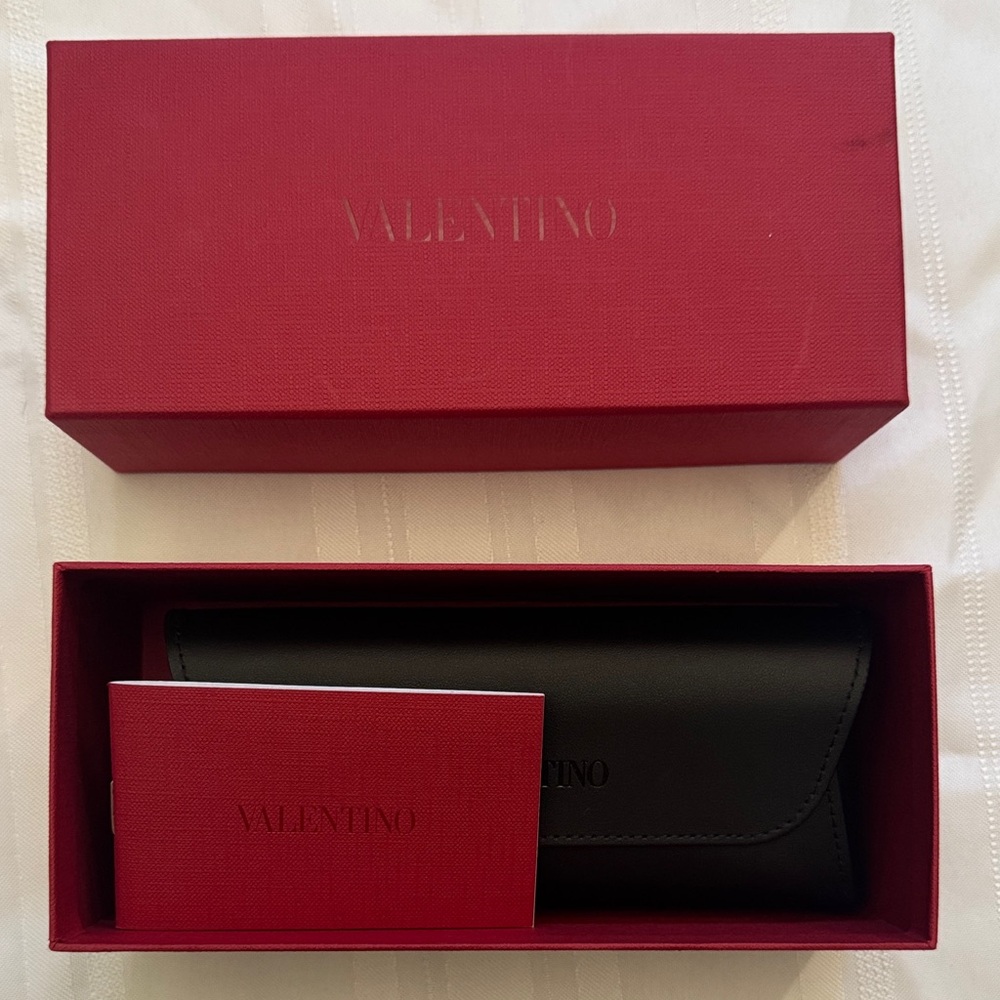 Valentino Black Sunglasses with Red Case